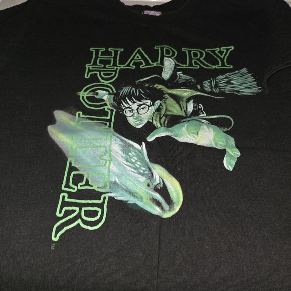 Vtg 2000 Harry Potter & The Sorcerers Stone Glow In Dark Shirt Youth XL Adult Sm - Picture 3 of 9